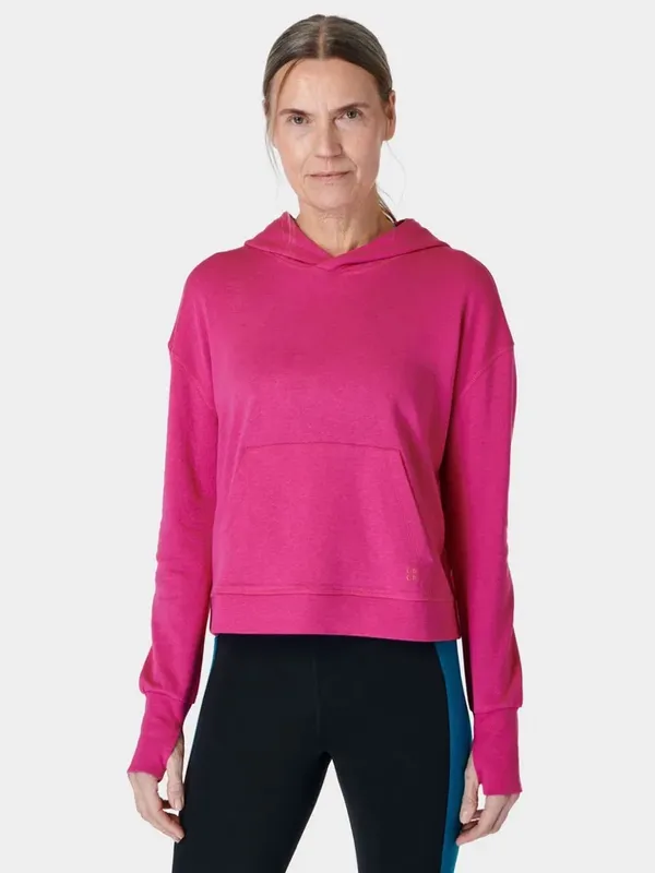 Sweaty Betty After Class Hoodie Pink Hooded Pullover Sweatshirt Updated Style - Image 7