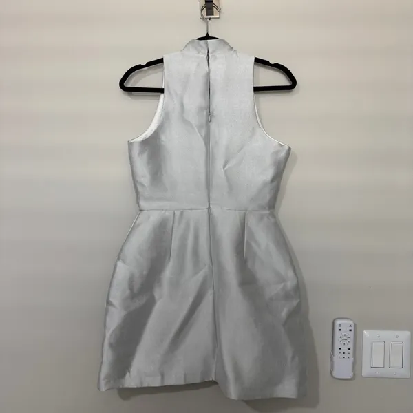 Amanda Uprichard Everhart Satin Twill Mini Dress S - Image 4