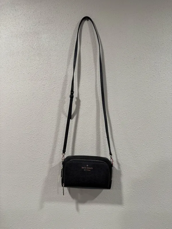 Kate Spade New York Leather Crossbody Bag Dual Zip Around - Image 2