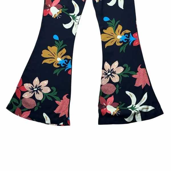 Farm Rio x Anthropologie Floral Calla Flared Pants Womens XS - Image 7