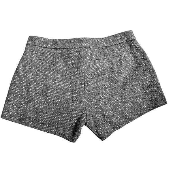 Joie Charcoal Gray Tweed Tailored Shorts Size 4 Textured Classic Chic - Image 3