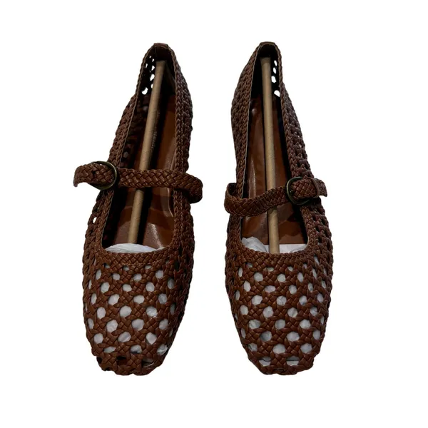 Cushionare Weston Woven Mary Jane in Brown, Size 8.5 Wide - Image 3