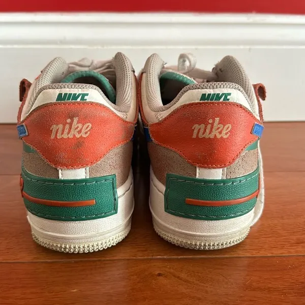 Nike Women's Sneakers Air Force 1‎ Low Shadow Sail Blue Green sz 8 CI0919-109 - Image 3