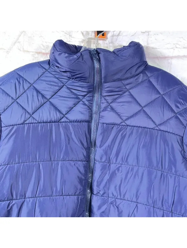 Women’s Navy Blue Quilted Puffer Jacket Size XL - Image 3