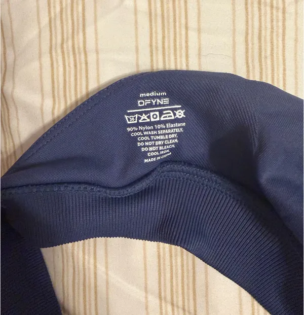 DFYNE Impact Halter Sports Bra | Slate Blue | Medium - Image 3