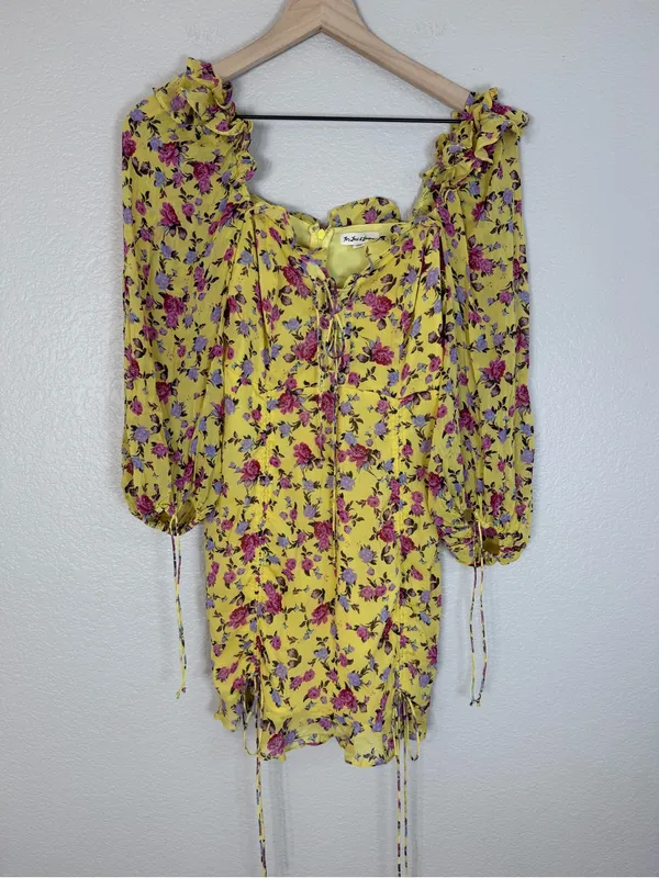For Love & Lemons Viral Beaumont Silk Floral Mini Dress size Medium $298 - Image 8