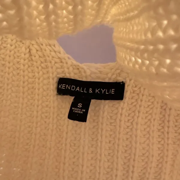 White knit‎ open back sweater - Image 2
