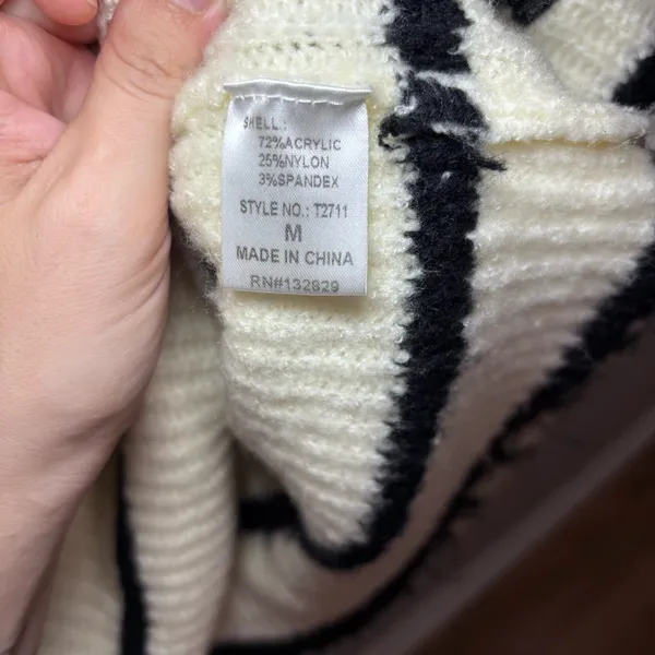 Miou Muse Striped Sweater | Size M White Size M - Image 5