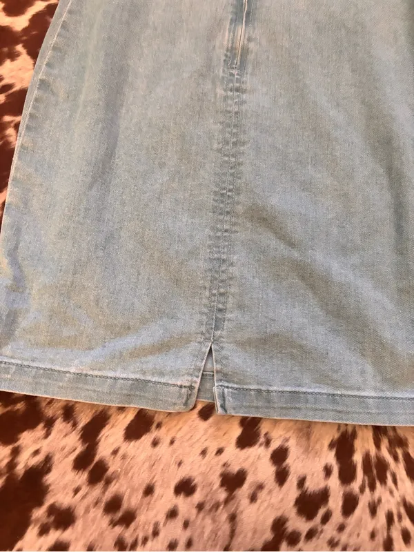 Light‎ Blue Denim Tank Dress with zipper sz medium - Image 6