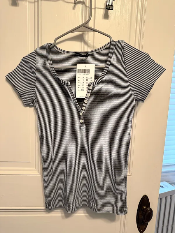 Brandy Melville Striped Top Blue - Image 2