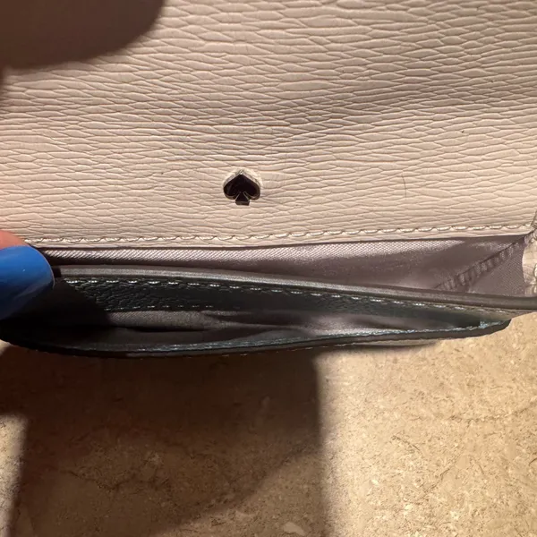 Kate Spade Teal Leather Card Holder | Slim Wallet | EUC - Image 5