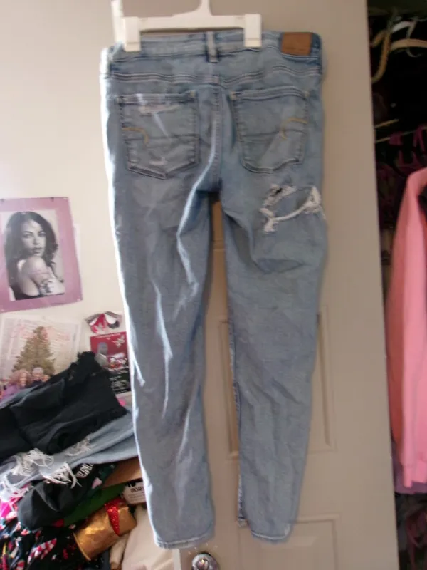 American Eagle Outfitters next level stretch jegging jeans in blue size 8. - Image 5