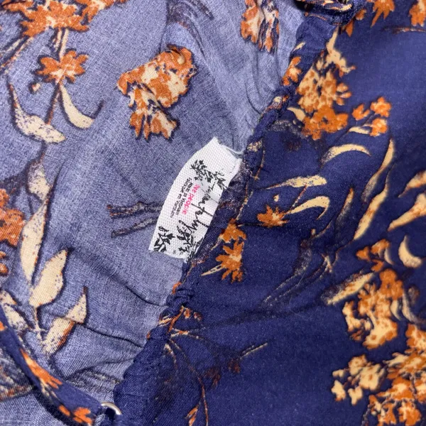 Free People Navy Blue Floral In Control Mini Babydoll Slip Dress Sundress Sz Sm - Image 6