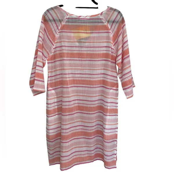 NEW Roller Rabbit East Hampton Naomi Kurta in Coral 100% Cotton - Size S - Image 4