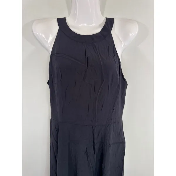 Ann Taylor Midi‎ Dress Black Womens 2 Halter Bow Back Sleeveless LBD Classic - Image 3