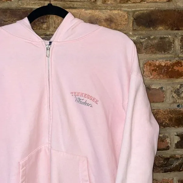 Garland Sport Pink Tennessee Volunteers Full Zip Hoodie Women's Size Large - Image 2