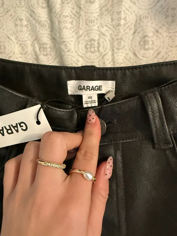 Garage Black Leather Pants - Image 3