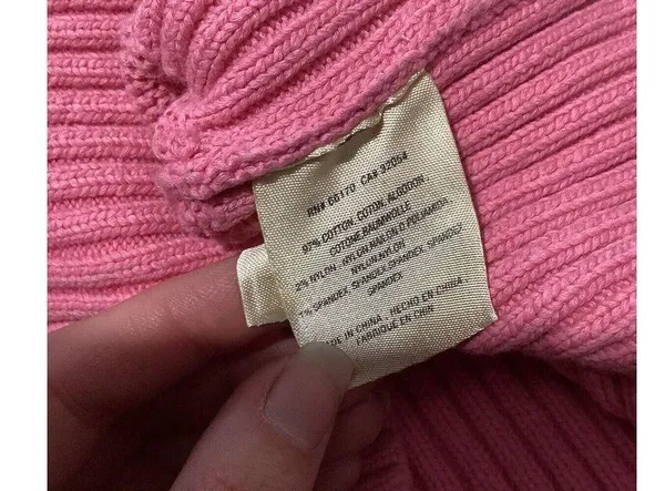 Knitted & Knotted Light Pink Knit Half Sleeve Blouse XS - Image 7