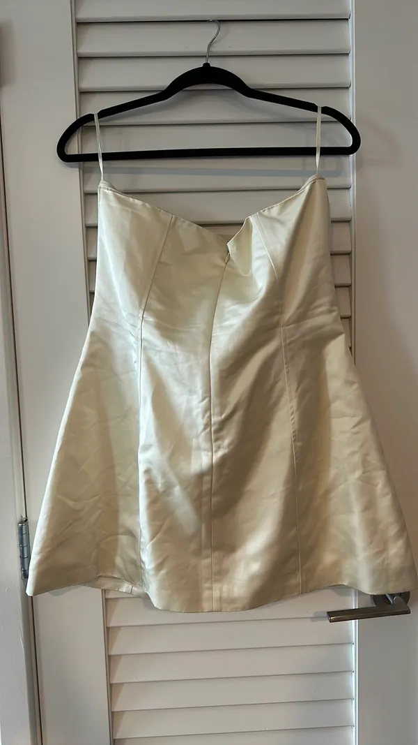 Weworewhat Ivory silk Dress - Image 2