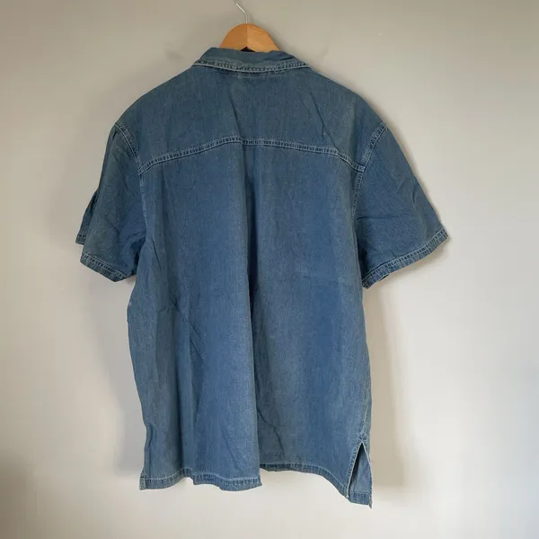 Bobbie Brooks Vintage Denim Button Down Shirt Top Embroidered Cotton Size 18/20W - Image 2