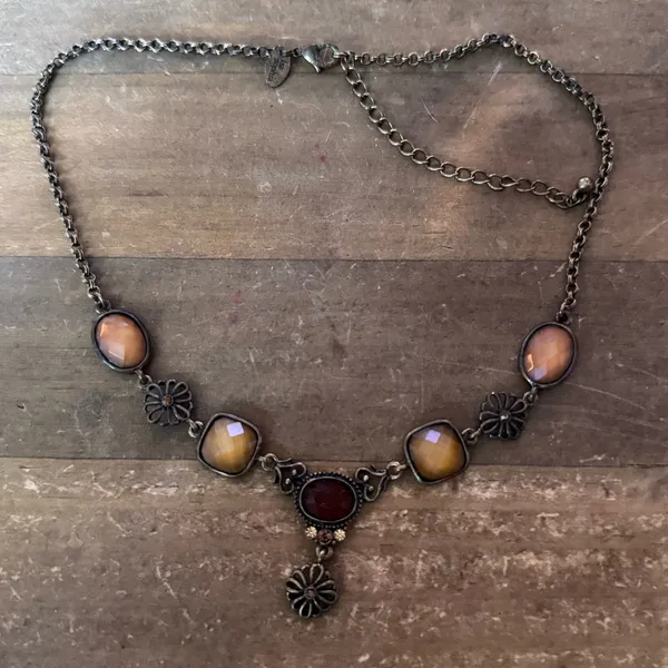 Lia Sophia antique gold tone Toffee necklace - Image 3