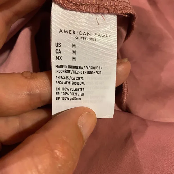 American Eagle Peplum Cami Top Cowl Neck Sleeveless Blouse Mauve Size M‎ - Image 4