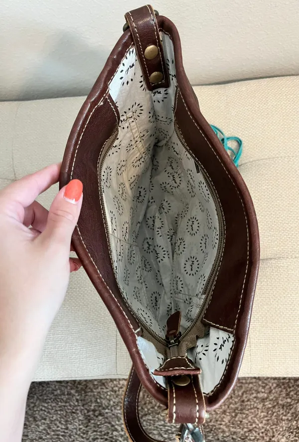 Myra Bags Leather Tooled Crossbody Purse - Image 4