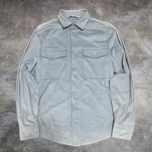 ZARA Oversized Faux Leather Button Down - Image 2