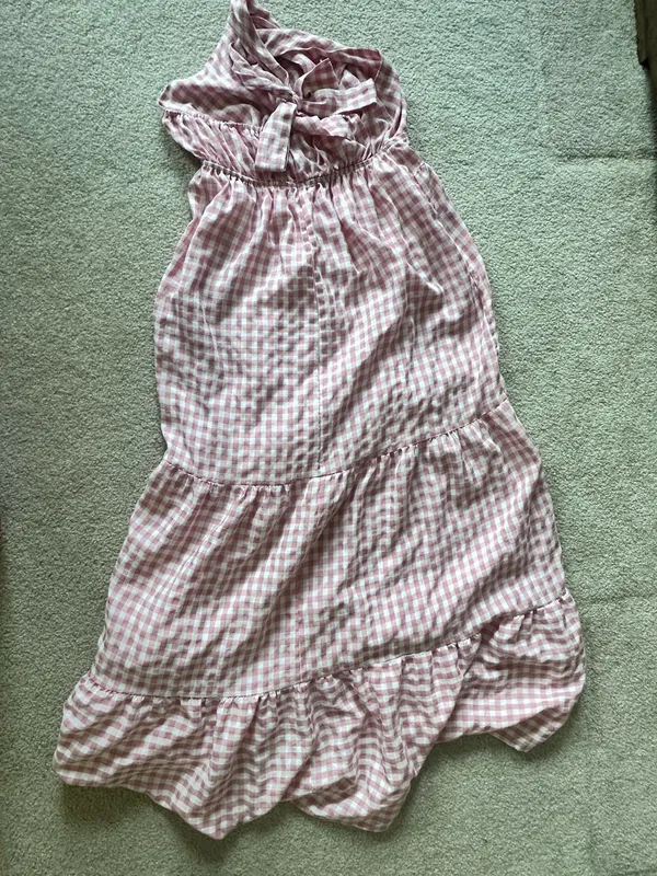Ecowish Pink gingham halter dress - Image 4