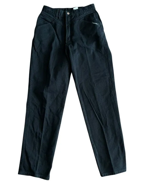 Rockies Vintage Bareback Western High Waisted Straight Leg Denim Jeans Black - Image 2