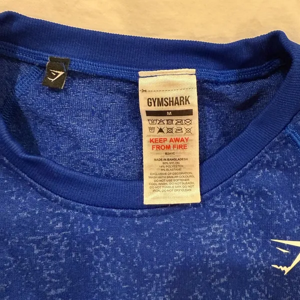 Gymshark Adapt Fleck Seamless Long Sleeve Crop top Cobalt Blue Size M - Image 6