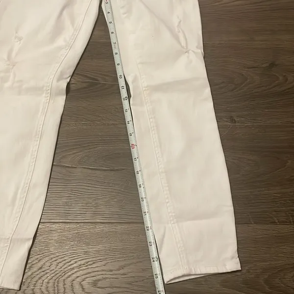 Pistola Lightly Distressed White Skinny Jeans, Size 25 - Image 5