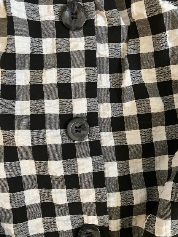 Gingham Puff Sleeve Top - Image 2