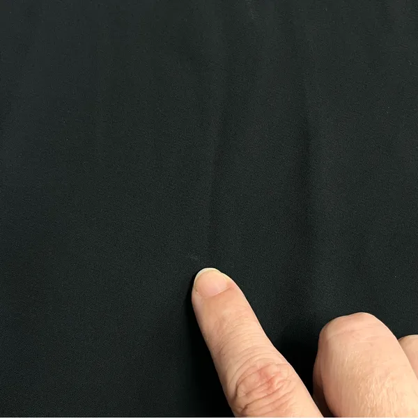 Who What Wear Imperfect black top slightly sheer v‎ neck goth grunge alternative layering 2018 - Image 4