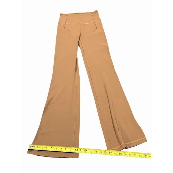 Lululemon Groove Split Hem Flare Mid‎ Rise Pants Women 6 Lt Brown Nulu LW5ENGS - Image 10