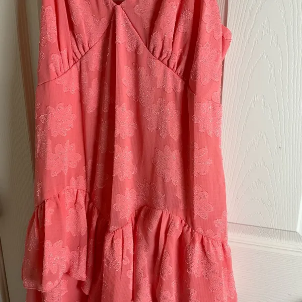 Women's Triangle Cup Tiered Mini Skater Dress - Wild Fable Pink Size large - Image 4