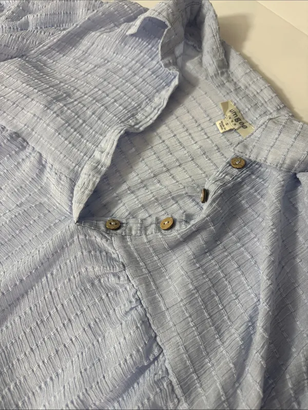 Umgee Light Blue Tiered Popover Tunic - Image 3