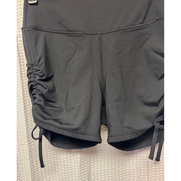 Full Send Womens Black Ruched Side Cinch High Waisted‎ Athletic Shorts Size Med - Image 7