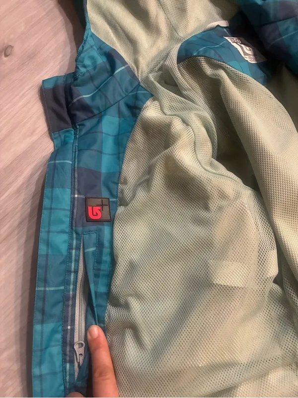 Burton Teal and Navy Plaid Shell‎ Jacket - Image 12