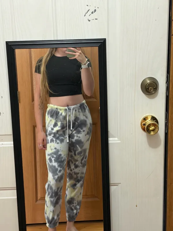 Garage black and yellow tie dye sweatpants - Image 3