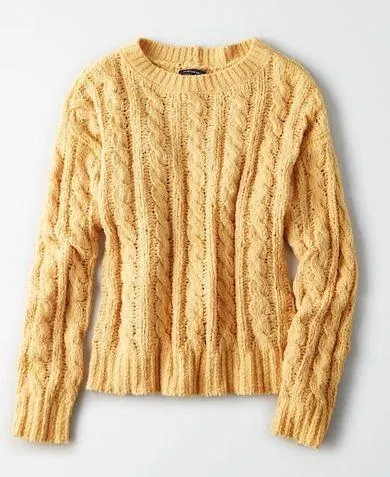 American Eagle Impossibly Soft Cable Knit Sweater - Image 3