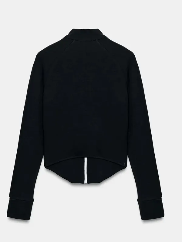 Zara NWT 2 piece matching lounge SET black & white strip pants & zip jacket - Image 6