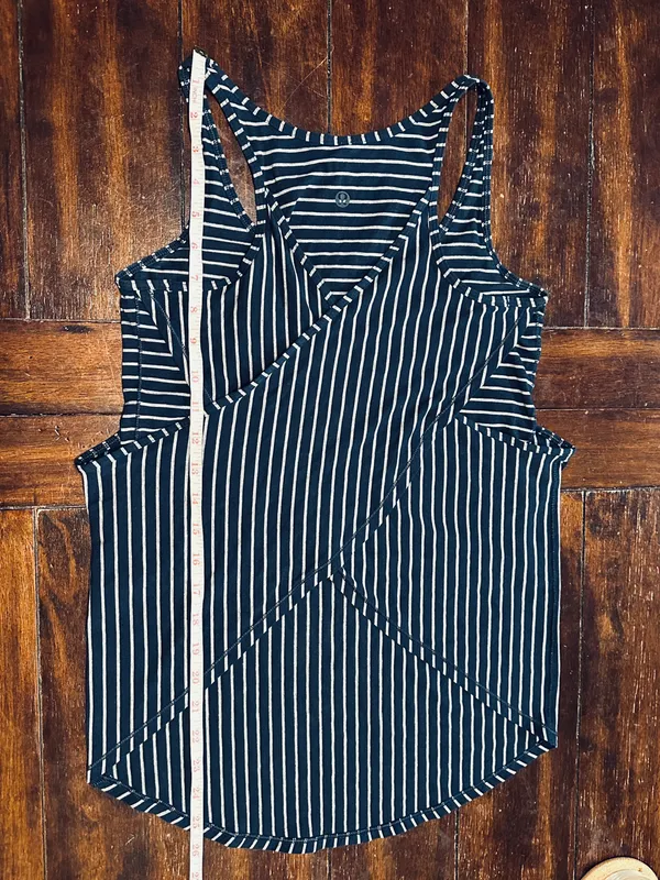 Lululemon Vita Racer Tank - West2east Stripe Inkwell Heathered Medium Grey - 4 - Image 16
