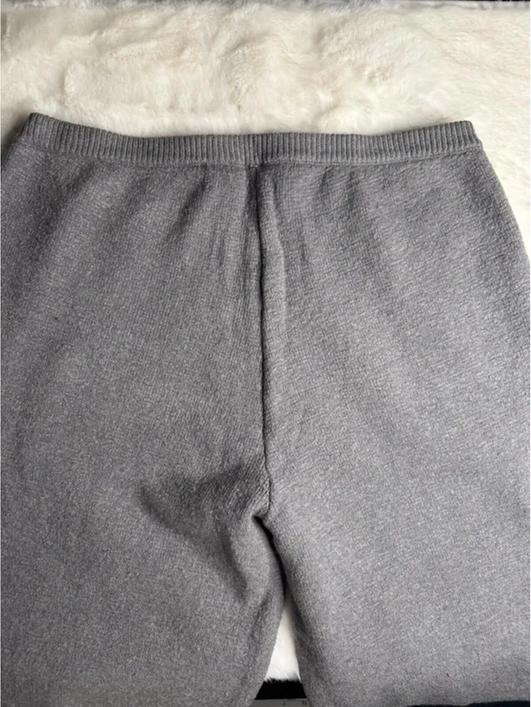 SKIMS Knit Relaxed Fit Pants Dark Heather Gray SZ Med NEW - Image 6