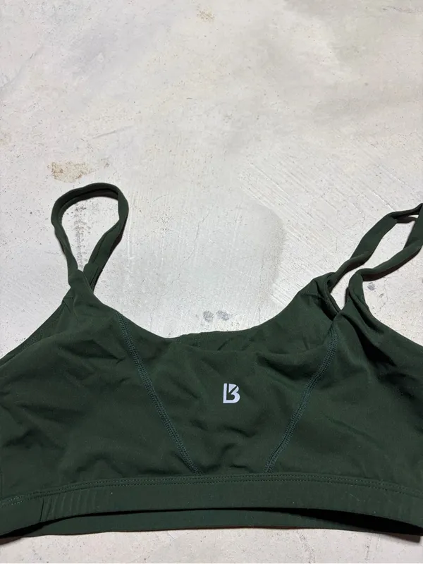 Buff bunny collection Women's Dark Green sports bra medium - Image 5