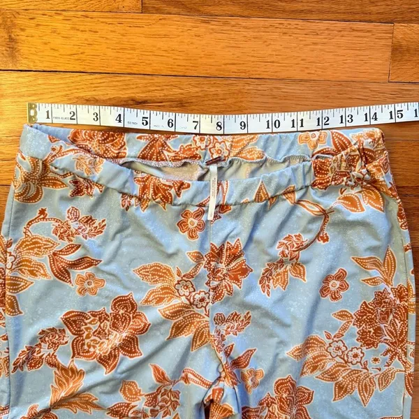 FREE PEOPLE‎ Make A Statement Floral Flared Bell Bottom Pants Paisley size Large - Image 7