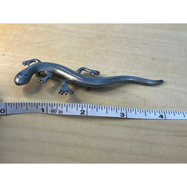 Vintage Lizard Brooch Pin Silver Tone Whimsigoth Southwestern Boho - Image 7