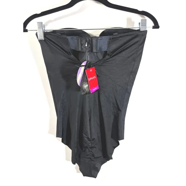 Spanx Suit Your Fancy Strapless Cupped Brief Bodysuit 10205R Very Black Medium - Image 8