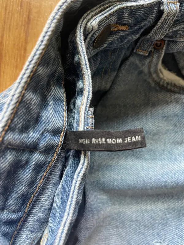 high waisted ripped mom jeans Blue Size 28 - Image 4