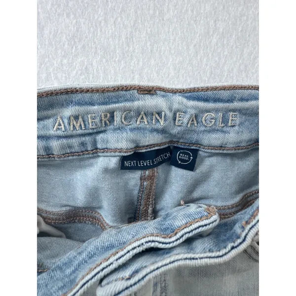 American Eagle Next‎ Level Stretch Distressed Denim Shorts Light Wash Womens 0 - Image 2